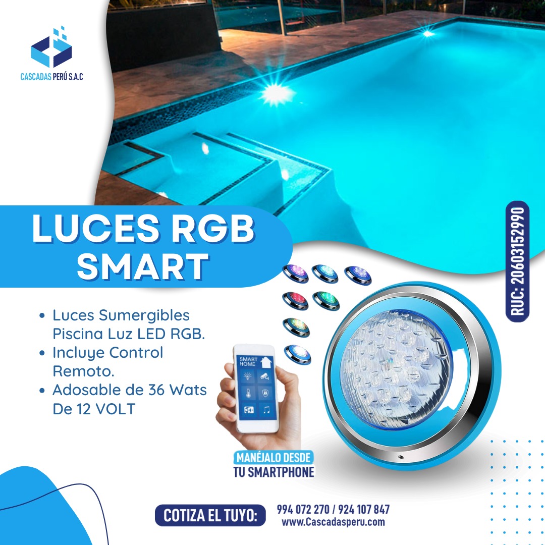 ACCESORIOS DE PISCINA - LUCES DE PISCINA LED - BOMBA SUMERGIBLE DE AGUA